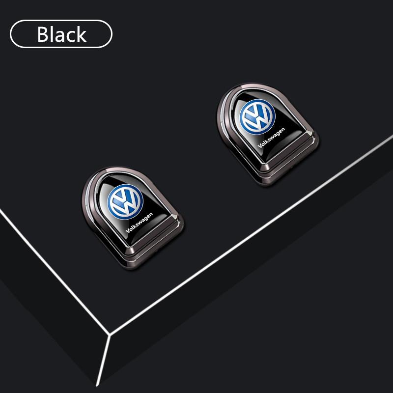 O6GGT-VW New 2PCS 3D matel Car Holder Wall Hooks Hanger Clip For VW Volkswagen Golf Polo Passat Touran Jetta accessories Sticker