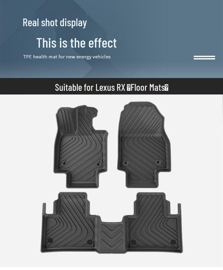 Custom TPE Floor Mats for 2023-2024 Lexus RX, Including Trunk Mat