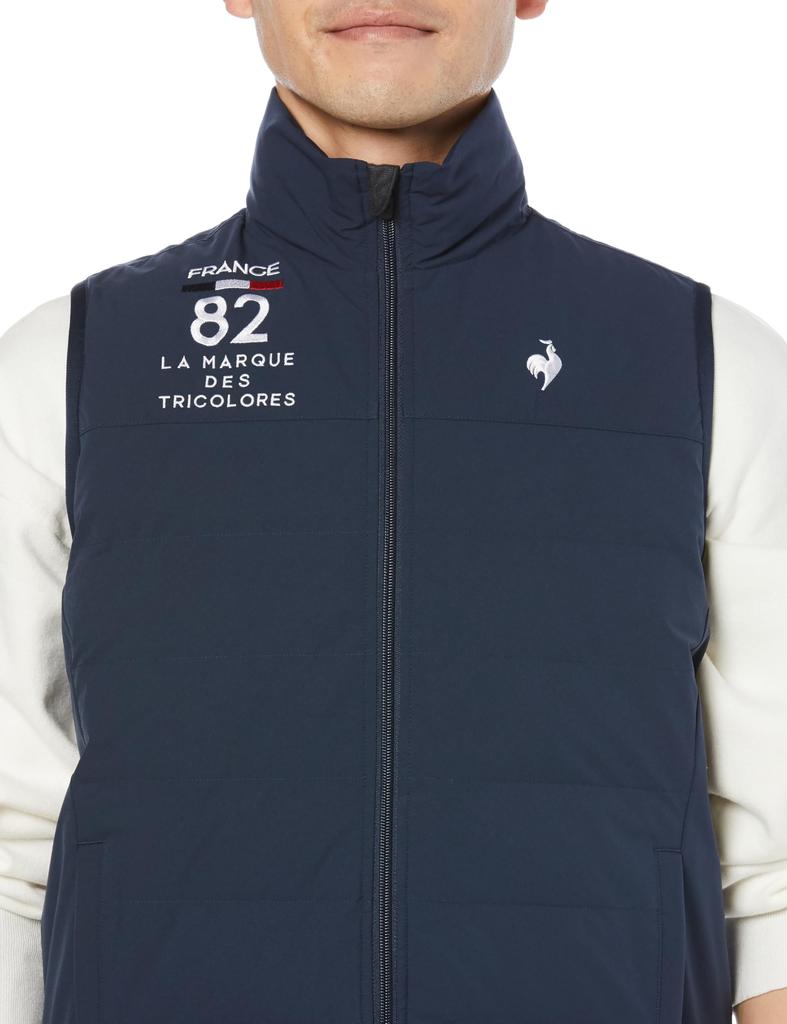 Le Coq Sportif Golf Outer Vest Size M Men's (Limited Edition), Water-Repellent, Stretch, Windproof, HeatNavi, Golf, QGMWJK60AT, Navy,