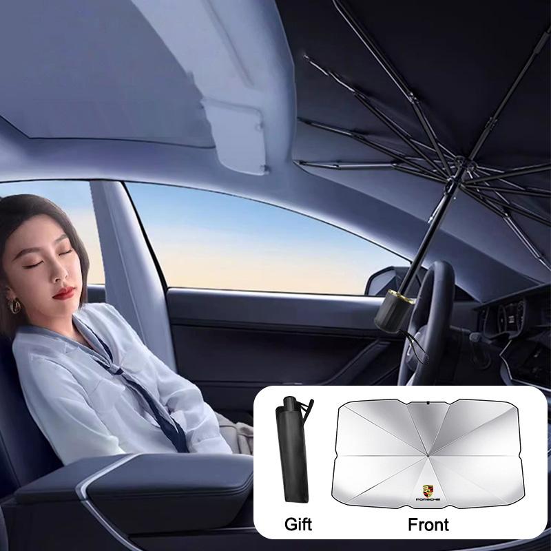 Copertura Ombrello Parasole per Parabrezza Auto Protezione Solare per Porsche Cayenne Panamera Macan 911 718 Taycan Boxster Cayman 918 Pajun