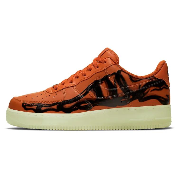 Nike Air Force 1 Low 'Orange Skeleton' (Unisex) Starfish / White / Black Skate Shoes CU8067 800