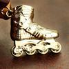 Ring Keyring Bag Holder Roller Skate Key Chain Skating Pendant Single row skating Skate Key Chain