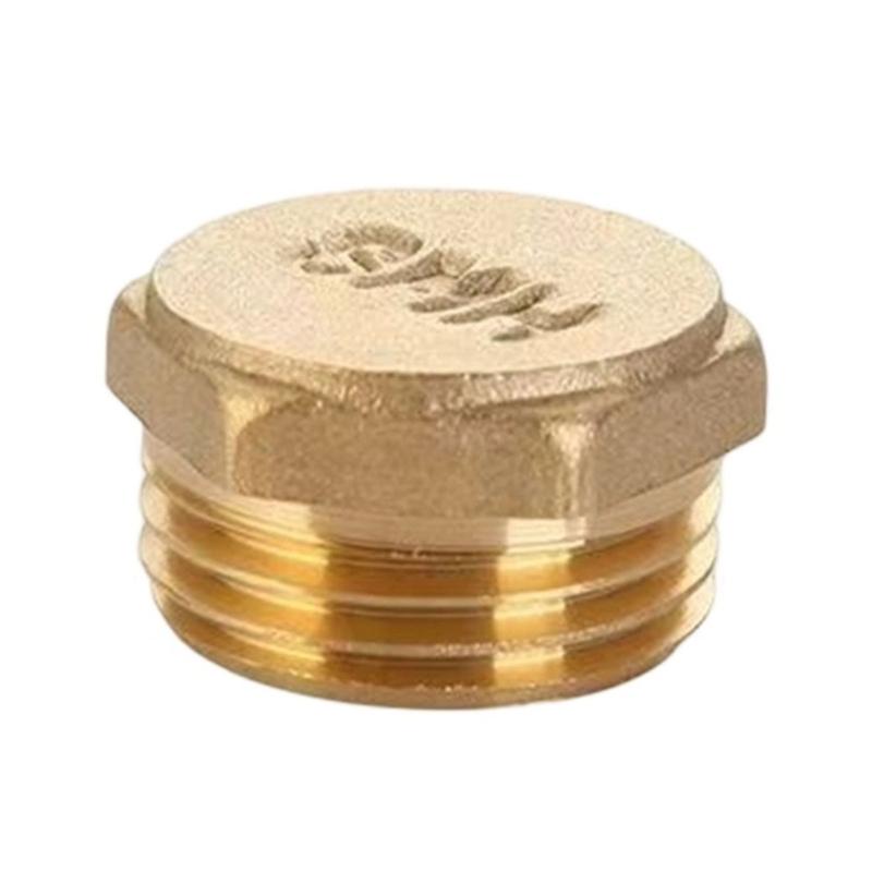Male Thread Brass Pipe Hexagonal Head End Caps Plug Fitting Coupler Connector Adapters Pipe Plumbing Fitting Adapters