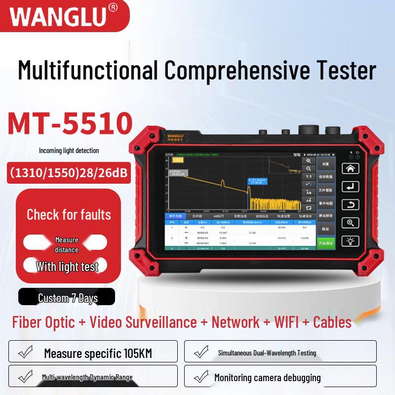 WANGLU OTDR Fiber Optic Fault Detector 1310/1550 28/26dB
