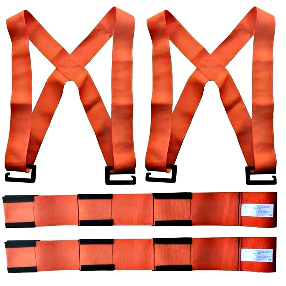 1pair Labor Saving Tie Down Straps Heavy Duty Reusable Durable for Moving Furniture Appliances Heavy Objects Lifting Transport