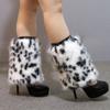 Faux Fur Plush Boots Cover Thickened Furry Leggings Sleeve Soft Long Tube Stockings  Spicy Girls