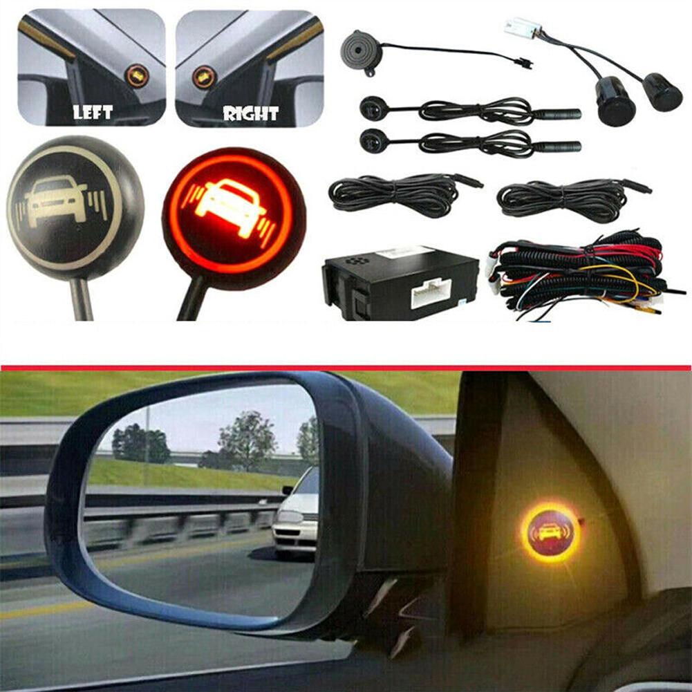 Car Blind Spot Detection IP67 Waterproof Radar Detection Set Assist Lane Changing Blind Spot Sensor Ultrasonic Radar Monitor Kit