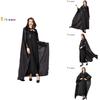 Dark Enchanted Witch Costume Dress With Elegant Cloak For Adult Women Parties