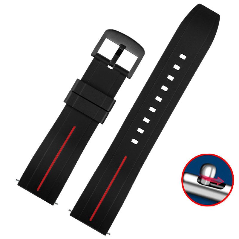 Wasserdichtes Silikon-Uhrenarmband passend für Mido Tissot Citizen Seiko Verlängertes Gummiarmband Herren Damen 20 22mm Schnellverschlussband