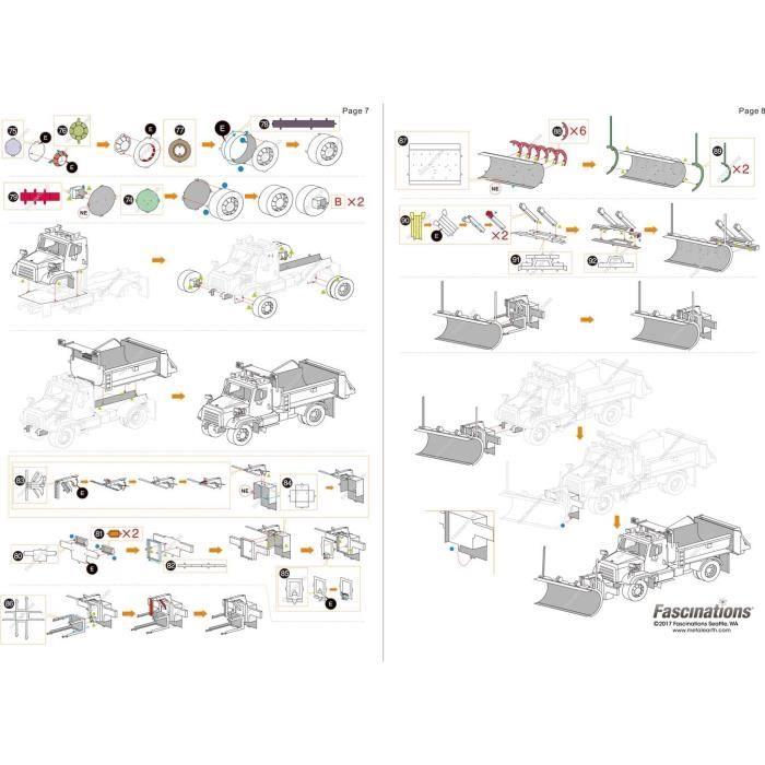 Metal earth fascinations freightliner 114sd snow plow puzzle 3d en métal