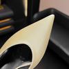 Fashion Pointed-Toe Flip-Top Backheel Sandals In Avocado Color Slender High Heels Satin Shallow Cut Sexy Trendy French Fashionversatile