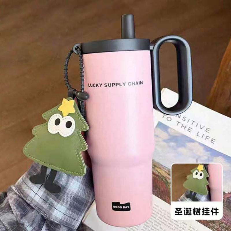 Water bottle Twilight thermos cup Large capacity water cup High grade stainless steel ice cup Straw cup