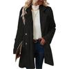 Women's Comfortable Casual Suit Collar Double-breasted Mid-length Plush Coat