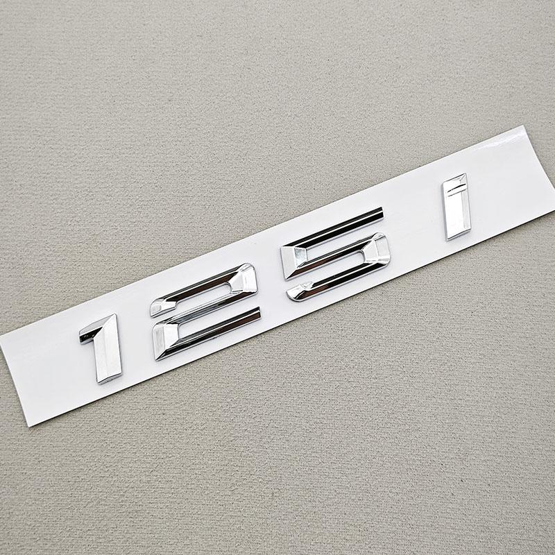 3D ABS Chrome Car Letters Logo 118i 120i 125i Rear Trunk Badge Emblem Sticker For BMW 118i 120i 125i Tail Marking Accessories CB4