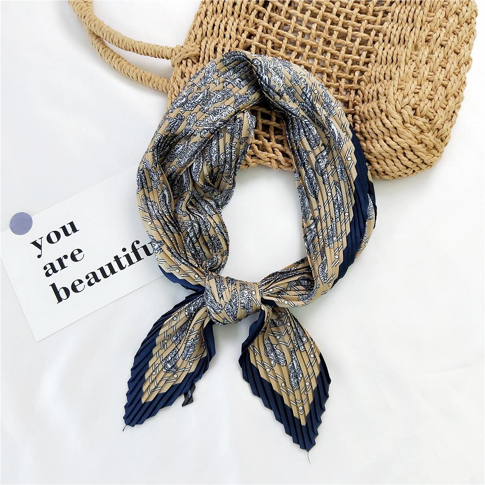Decorative Simple Texture Silk Scarf Women'S New Style Spring And Autumn Summer Fashion Versatile Headscarf Work Scarf