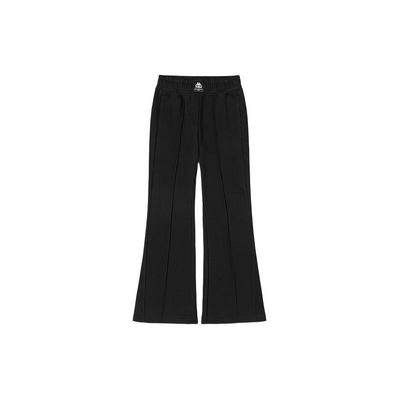 Solid Color Logo High-Waisted Flared Casual Pants Women Bottoms Black K0D82AK71-990