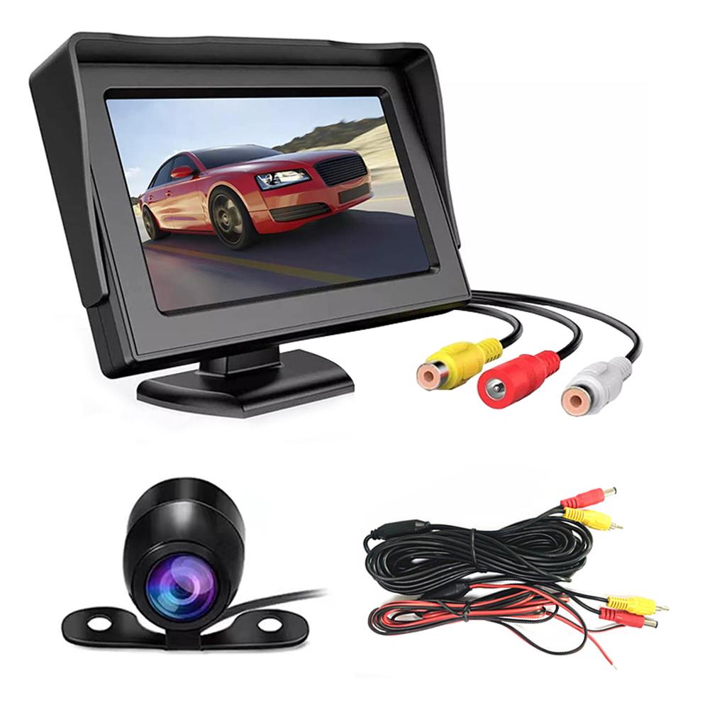 4.3 Inch Car Reverse Monitor with Parking Rear View Camera Car Rear Camera Monitor for Vehicle Reversing Parking System