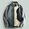 Island Fleece Jacket Composite Velvet ~ Autumn and Winter Thickened Fleece-lined Men's Polar Fleece Outerwear Stand Collar Plus Size Warm Jacket