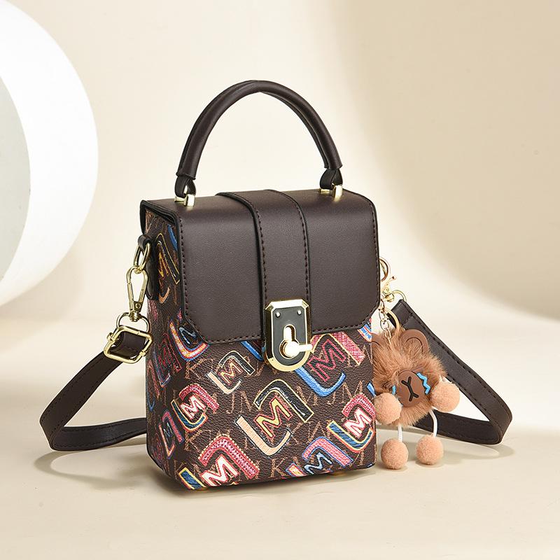 

Bag women s bag 2025 new versatile pu shoulder messenger bag fashion mobile phone bag women s polyester women s bag small square bag кофейный