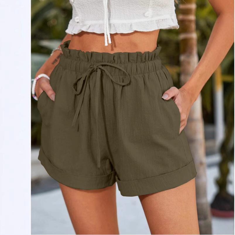 2026 Summer Women's Solid Color Loose Casual Fashion Shorts
