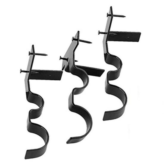 3Pcs/Set Curtain Rod Brackets No Drill Curtain Rod Holders with Center Support Heavy-Duty Brackets Fit 2 Sizes of Curtain Rods for Blackout Curtains