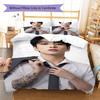 Jeon Jeongguk Pattern Bedding,Quilt Set Quilt Cover Pillowcase Home Birthday Gift(1 * Duvet Cover + 2 * Pillowcase, Without Core)