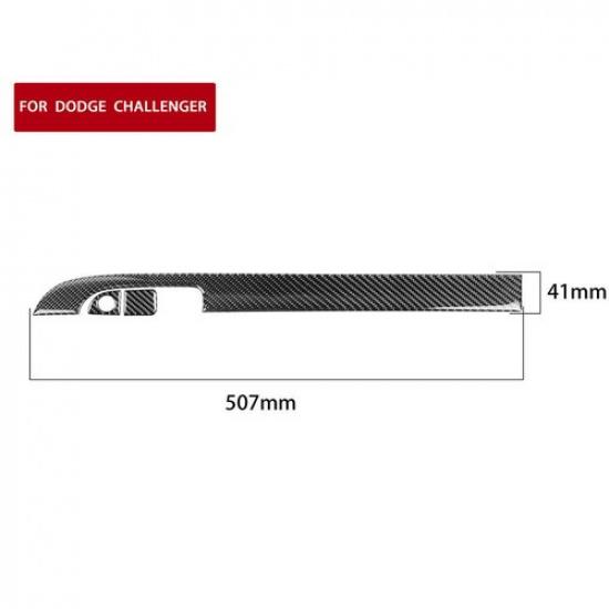 3Pcs Carbon Fiber Interior Passenger Dashboard Cover Trim For Dodge Charger