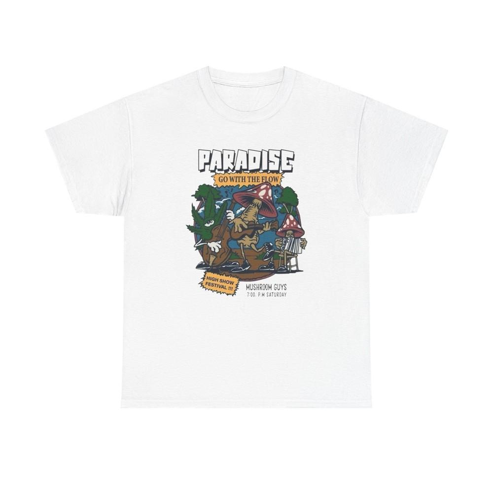 Mushroom Paradise T Shirt Graphic Unisex Heavy Cotton Tee NEW GIFT Unisex T-Shirt
