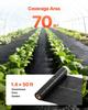 Weed Barrier Fabric Heavy Duty, 0.4 x 15.2m 90.7g Landscape Fabric, Woven Weed Blocker Fabrics, Garden Fabrics Weeds Barrier, Weeds Control Ground