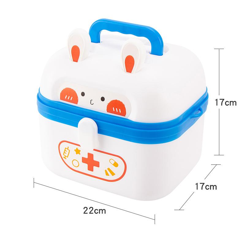 Children's Wooden Play Simulation Plastic Box Medicine Box Suit Medical Toys