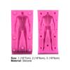 1 Set Body Mold Flexible Bendable Silicone Male Female Full-body Mold for Home