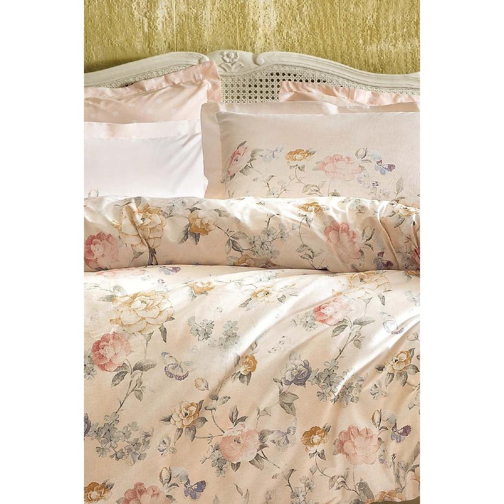 Farida Double Ranforce Duvet Cover Set - Salmon