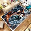 Demon Slayer Kimetsu No Yaiba Teppich für Wohnzimmer Schlafzimmer Zuhause Sofa Dekoration Kinder Spielen Rutschfeste Bodenmatte