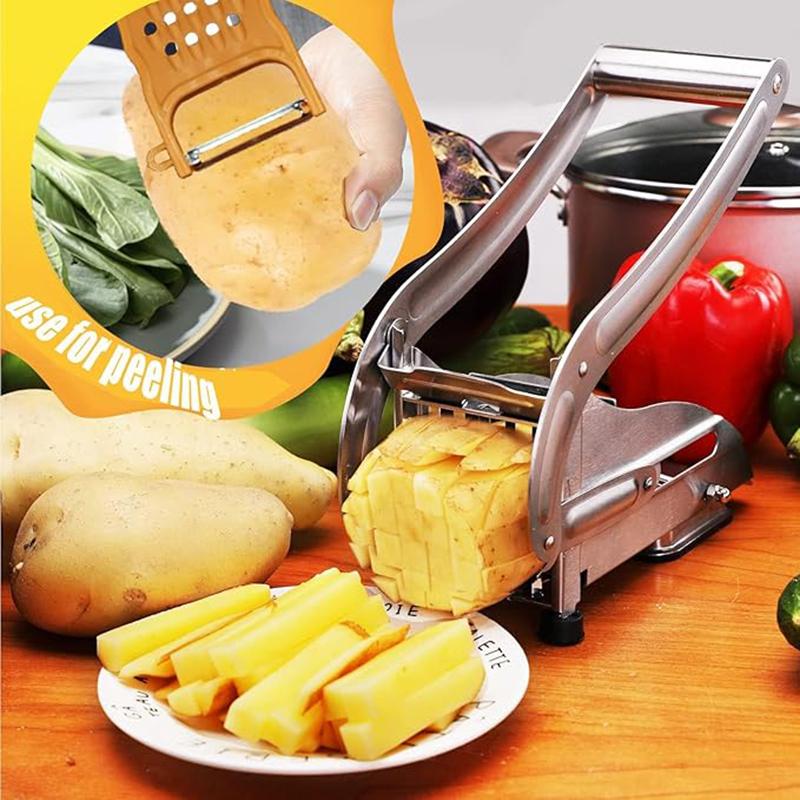 Cutting Potato Machine Multifunc Stainless Steel Cut Manual Vegetable Kitchen Cutter Tool Potato Cut Cucumber Fruits& Vegetables