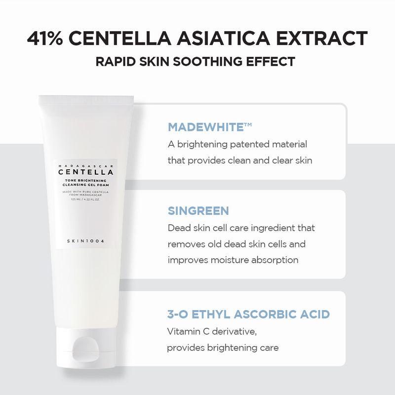 Skin1004 Madagascar Centella Tone Brightening Cleansing Gel Foam 125ml