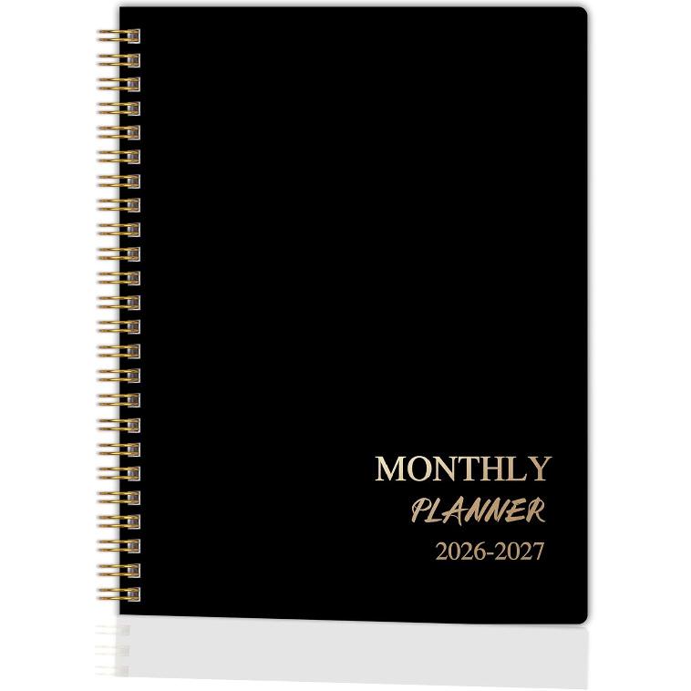 2026-2027 Monthly Planner - Jan.2026 - Dec. 2027, 2 Year Calendar 2026-2027 Monthly Planner, 7.5  x 10 , 24 Months Calendar Planner with Note Pages, чёрный
