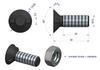 Set of Two-nose Plow Bolts, Larger Head M10x30 , Class 10.9, Waryński (sold In Sets of 25)