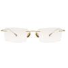 Pure Titanium Men's Square Rimless Myopia Glasses with Vacuum IP Electroplating