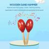 1 Paar Holzmaracas Sandhammer Rumba-Shaker Rasseln Sandhammer Schlaginstrument Musikspielzeug für Kinder Kinder Party Spiele