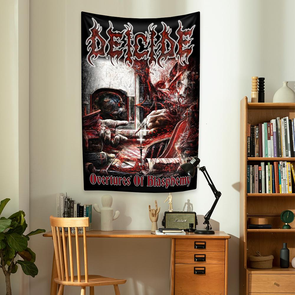 

Рок-музыка Death Metal Band Гобелен Deicides Печатный Спальня Или Домашний Декор Эстетика Настенное Покрытие Ткань Фон Для Общежития 29x37in