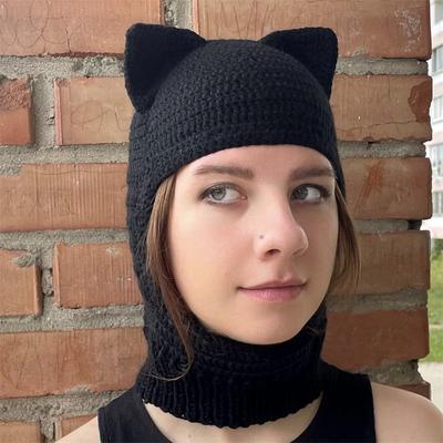 New Handmade Crocheted Round-eared Bear Hat, Fashionable and Versatile Photo Artifact, Children's Hat