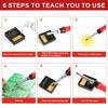 Digital Soldering Iron 80W with Switch Adjustable Temperature LCD Welding Tools Ceramic Heater Soldering Tips Tool