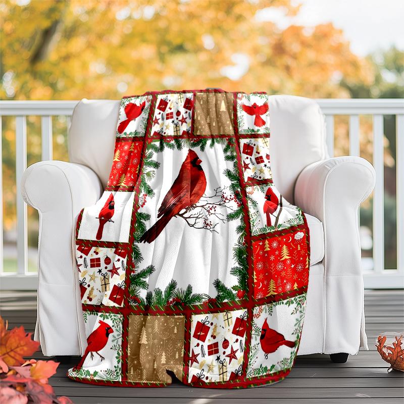 Christmas Theme Printed Blanket - Perfect for Couch, Bed, Travel & Outdoor Use | Machine Washable, Cozy & Durable.