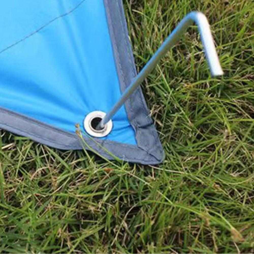 Galvanized Steel Tent Pegs Titanium Tent Nails with Bend Hook Outdoor Camping Tent Stakes for Camping Supplies
