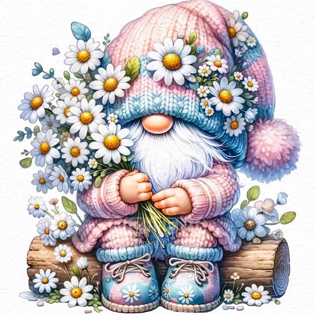 5D DIY Malowanie Diamentowe Kreskówkowy Gnom Pełny Kwadratowy Okrągły Diamentowa Mozaika Haft Urocza Postać Zestaw do Haftu Krzyżykowego Sztuka Dekoracja Domu