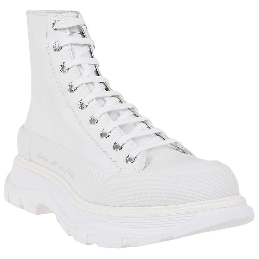 Alexander Mcqueen Canvas Tread Slick High Top Sneakers 'White' 604254W4L329000