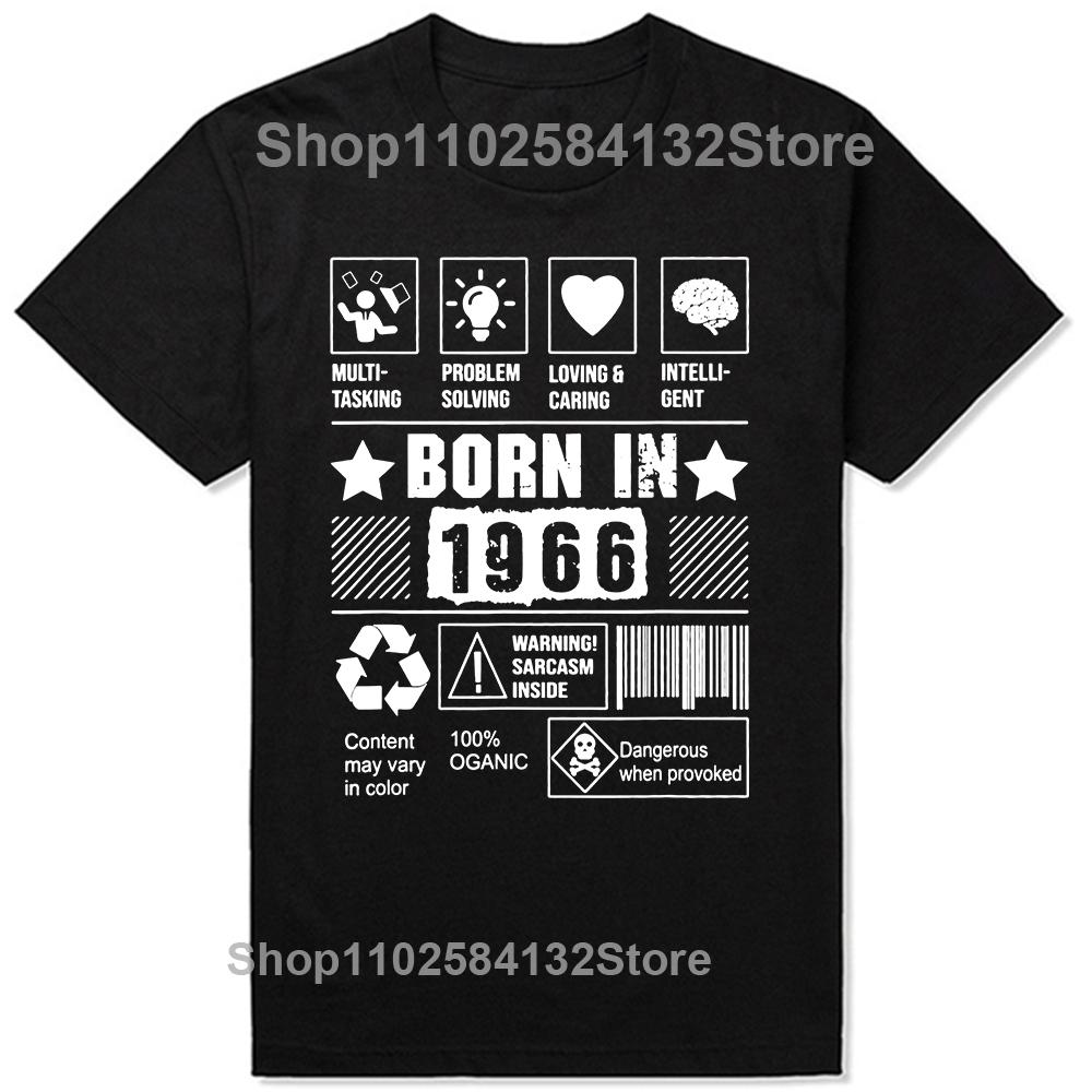 58th Birthday 58 Years Man Woman Retro Vintage 1966 Gift T Shirts Summer Father Mother Husband Cotton Streetwear Tshirt