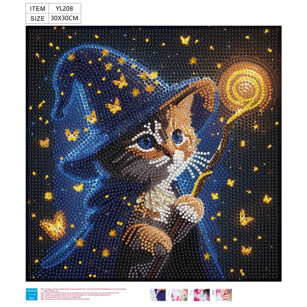 30 * 30 Special-shaped Diamond Painting Full of Diamonds Handmade Sticker Material Package, Diamond Sticker DIY Decorative Painting