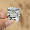 Sterling Silver Oval Crystal Quartz Stone Mother Engagement Unique Handmade Ring