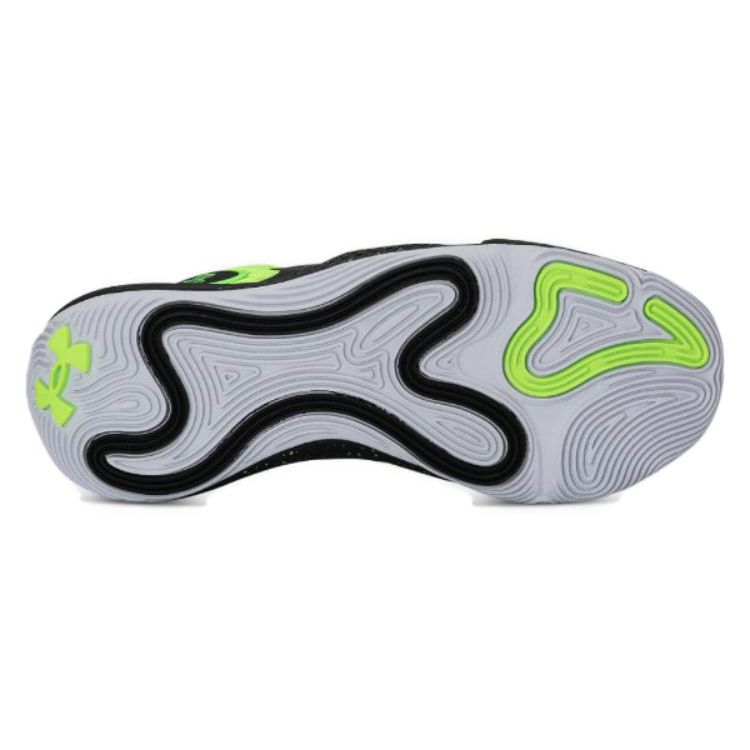 Under Armour Men's Spawn 5 Let's 3 Basketball Shoes Green Black 3026892-001
